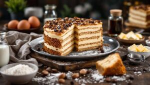Torta magica al caffè: un solo impasto, tre strati e quadrotti cremosi