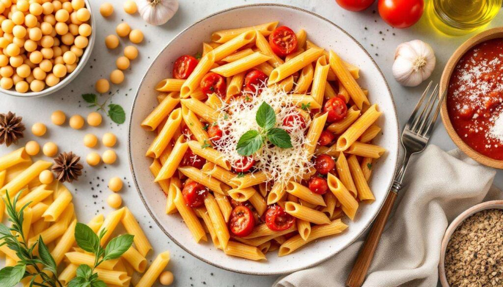 Pasta ceci e pomodoro cremosa: il primo piatto semplice che sa di casa