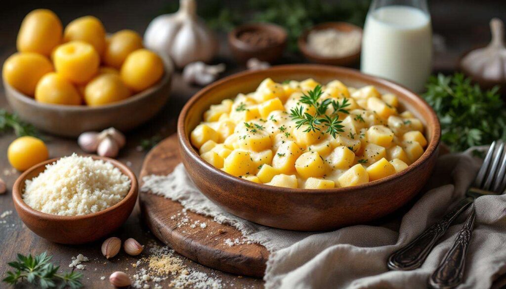 Patate alla Savoiarda in padella. Cuociono nel latte e diventano cremose come una besciamella