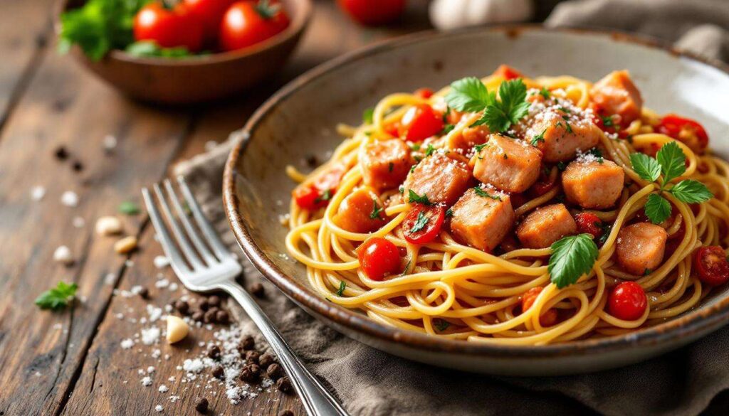 Il segreto degli spaghetti al tonno alla romana: un tocco tradizionale intenso e avvolgente