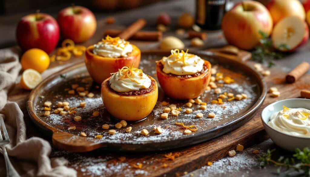 Mele ripiene al forno con crema al mascarpone e amaretti