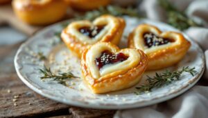 Sorprendi chi ami con questi cuori di sfoglia al Brie e marmellata!